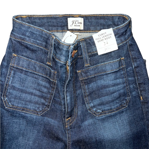 NWT J Crew Curvy Full Length Demi Boot Cut Jeans | Size 24 - Picture 5 of 9